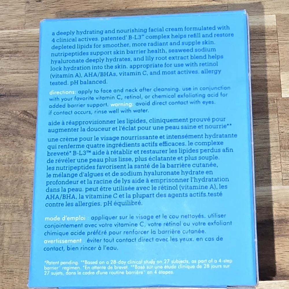 Skin Barrier+ Triple Lipid-Peptide Cream - Blue 50ml/1.7 fl oz New in Box! - Picture 5 of 6